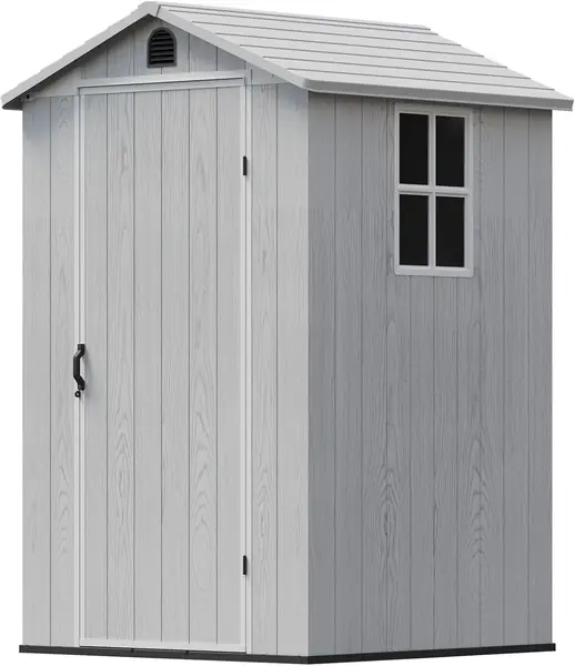4x4 Gartenhaus 2 – 3m3, Kunststoff Gerätehaus mit Boden