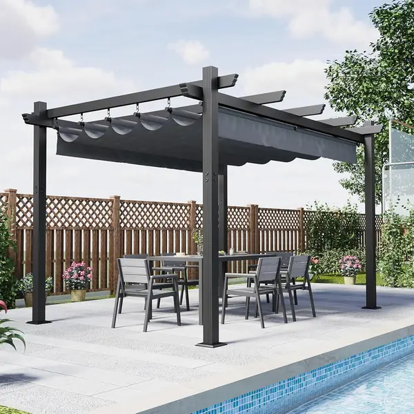 Aluminium Pergola mit Schiebedach