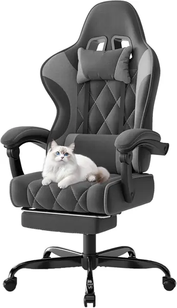 Ergonomischer Gaming Stuhl aus Stoff mit…