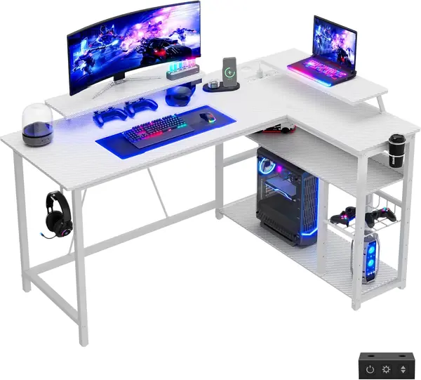 Gaming-Schreibtisch Ecke 140x80cm mit