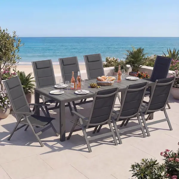 Gartenmöbel Set 8 stühle mit Tisch