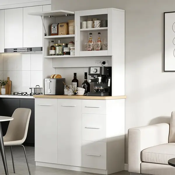 küchenschrank – Buffetschrank, mit Arbeitsplatten 24mm